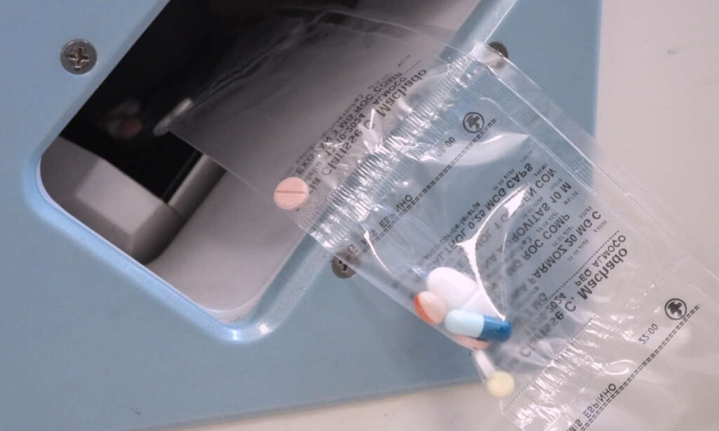 Preparação de medicação na farmácia